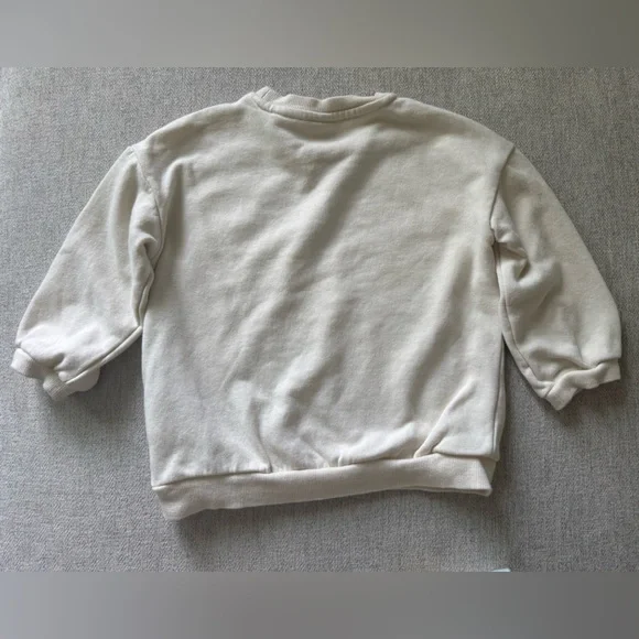 H&M Toddler Boy Smiley World Sweatshirt Set Cream and Multicolor 3T - Picture 4 of 7